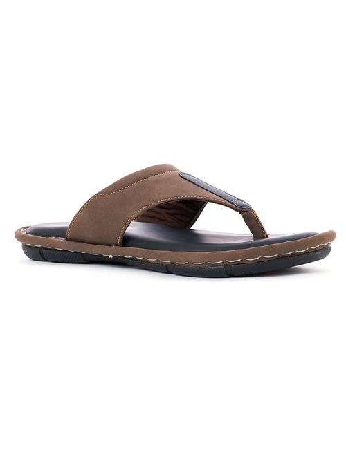 brown synthetic & mesh slip on flip flops - 18418245 - Very Small Image - 1