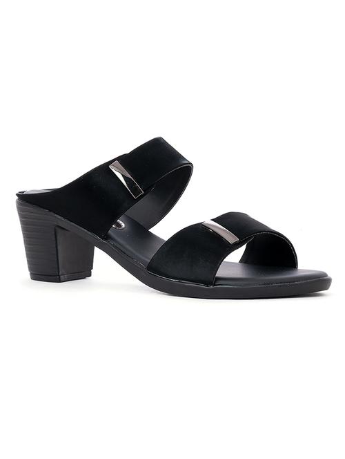 Black Synthetic Slip On Sandals - 18418289 - Very Small Image - 1