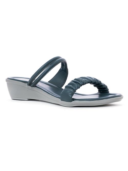 Blue Synthetic Slip On Sandals - 18418295 - Very Small Image - 1
