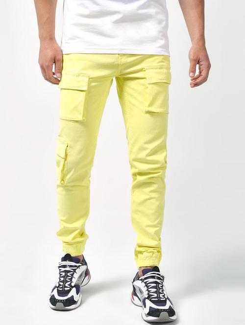 yellow solid jogger - 18418322 - Very Small Image - 1