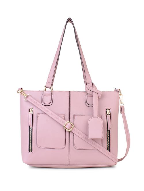 pink solid regular handbag - 18418747 - Very Small Image - 1