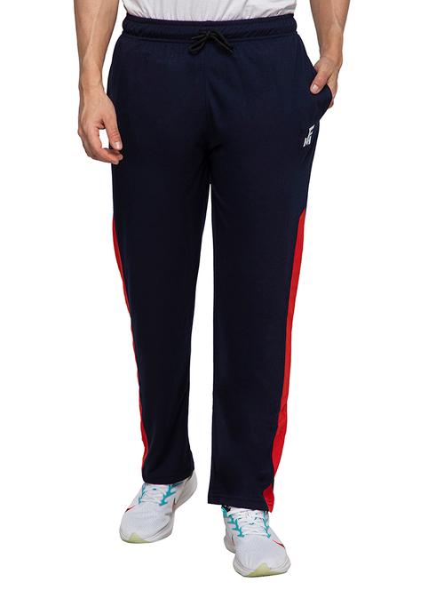 navy blue side striped full length track pant - 18418792 - Very Small Image - 1