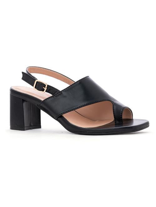 black synthetic back strap sandals - 18418851 - Very Small Image - 1
