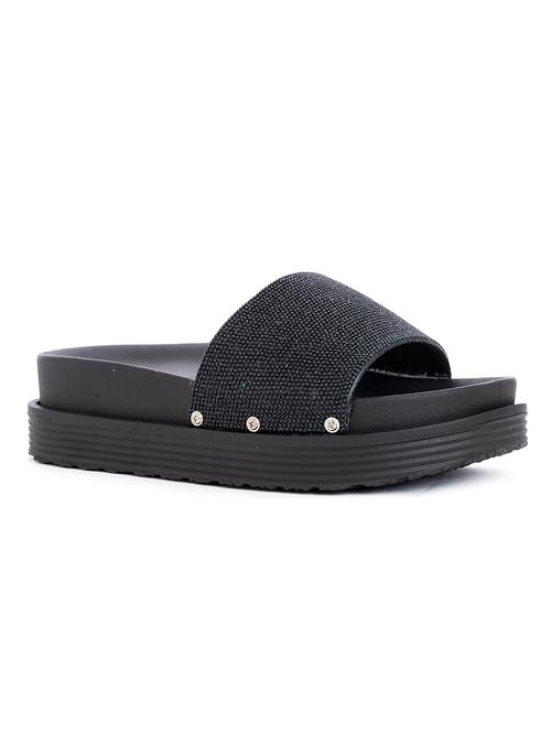 Khadim's Black Colour Slip On / Heels Having Pvc Upper Material - Monsoon/beach Use For Women ( Size : 3 ) - 18418866 - Very Small Image - 1