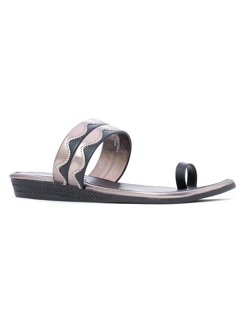 black synthetic slip on sandals - 18418902 - Very Small Image - 1