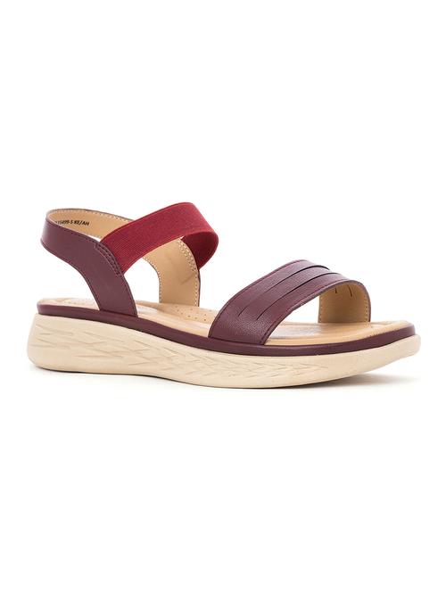 maroon synthetic back strap sandals - 18418906 - Very Small Image - 1
