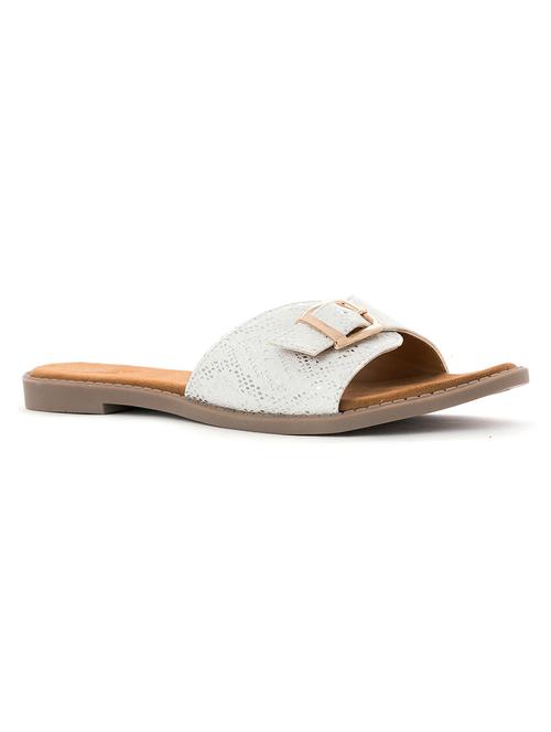 white synthetic slip on sandals - 18418914 - Very Small Image - 1