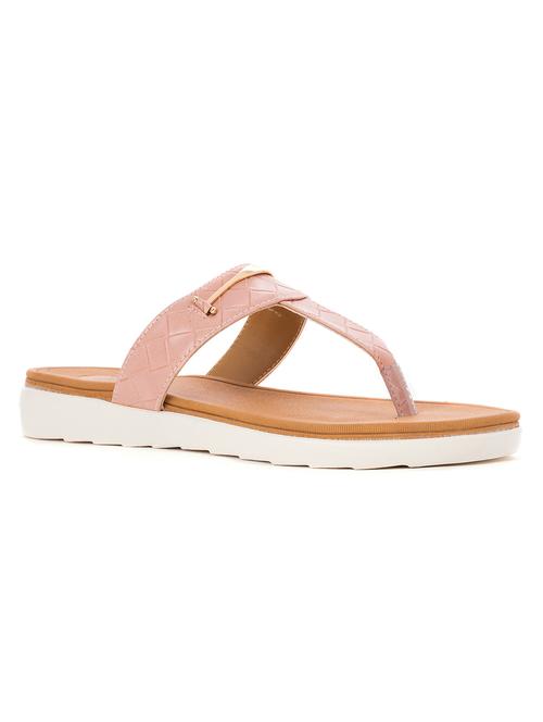 Pink Synthetic Slip On Sandals - 18418915 - Very Small Image - 1