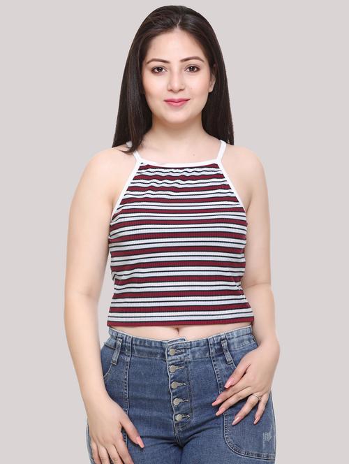 women's straight shoulder strap top - 18418959 - Very Small Image - 1
