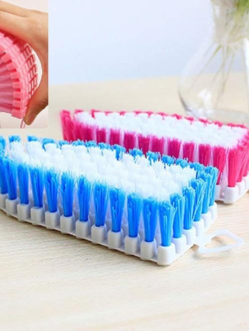 pack of 2 flexible wide brush for multipurpose cleaning cloth, floor, sink, tile etc - 18419465 - Very Small Image - 1