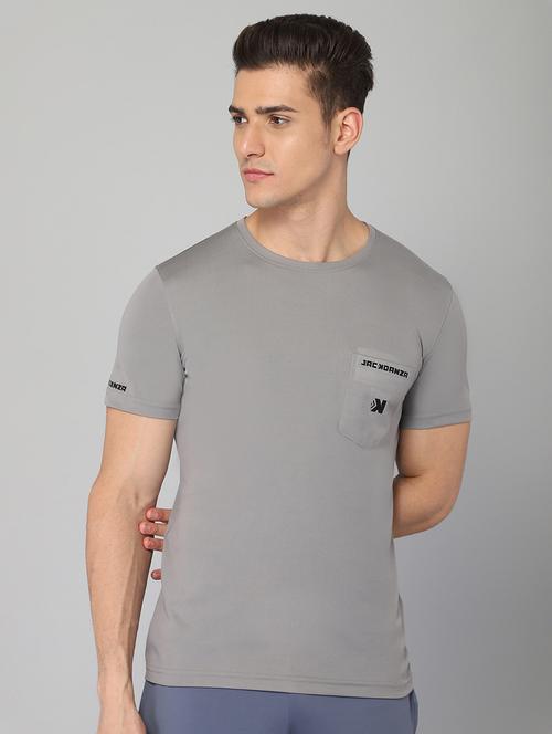 grey solid t-shirt - 18419975 - Very Small Image - 1