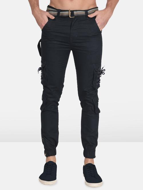 dark blue solid jogger - 18421428 - Very Small Image - 1