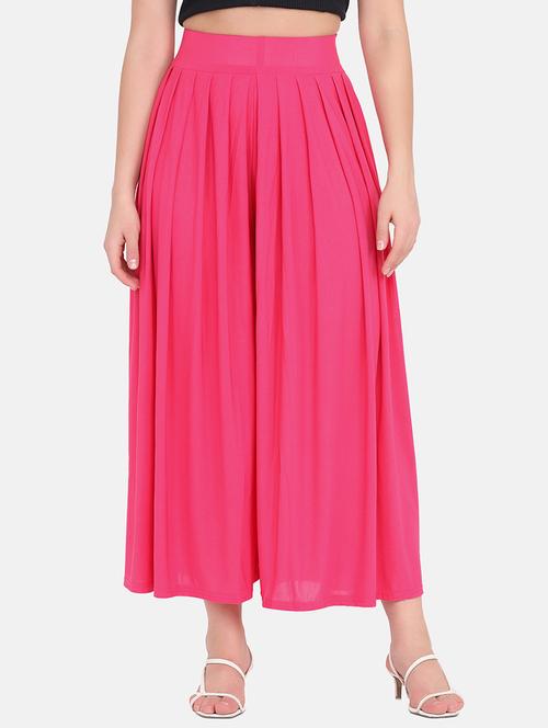 high rise flared palazzo - 18421440 - Very Small Image - 1