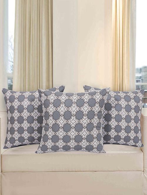 texstylehome pure cotton reversible jaipuri print 12x12 inches cushion cover - 18422280 - Very Small Image - 1