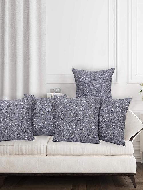 texstylehome pure cotton reversible jaipuri print 16x16 inches cushion cover - 18422294 - Very Small Image - 1