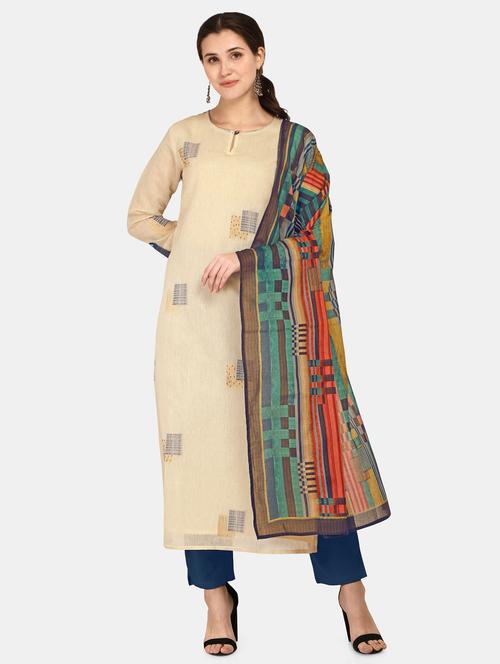 cream linen suit  set - 18422500 - Very Small Image - 1