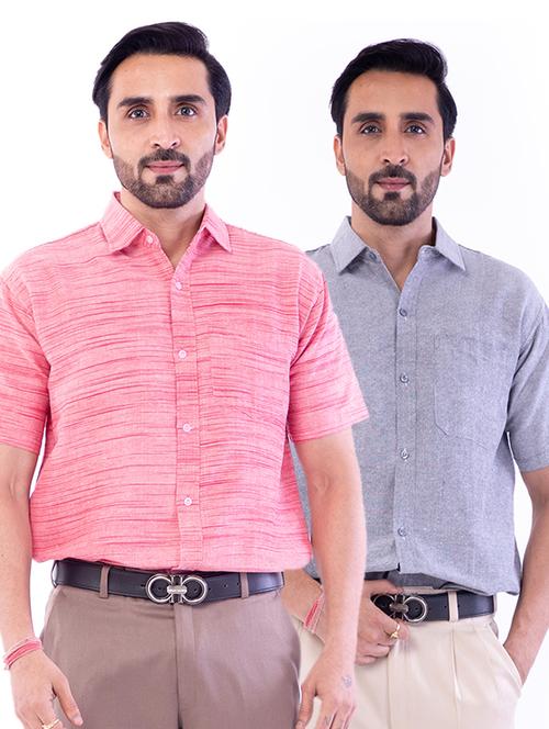 mens solids formal shirt - 18422703 - Very Small Image - 1