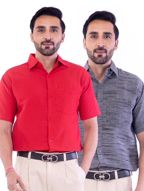 mens printed formal shirt - 18422705 - Very Small Image - 1