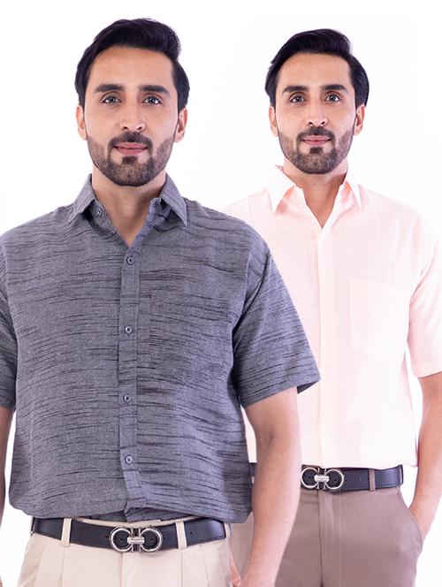 men pack of 2 short sleve combo shirt - 18422708 - Very Small Image - 1