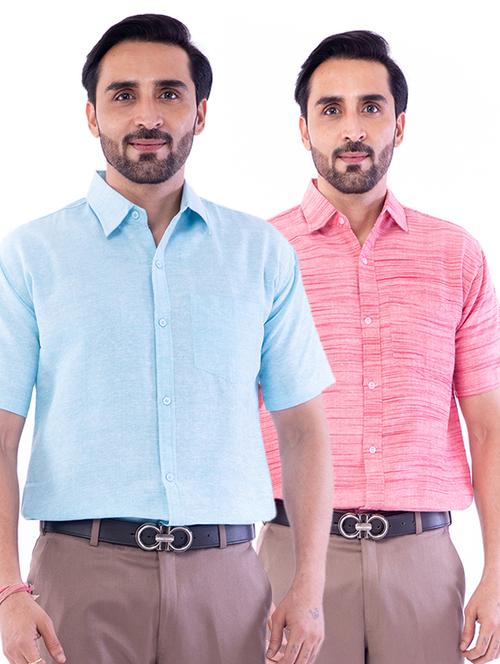 men pack of 2 short sleve combo shirt - 18422768 - Very Small Image - 1