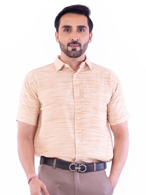 mens melange casual shirt - 18422869 - Very Small Image - 1