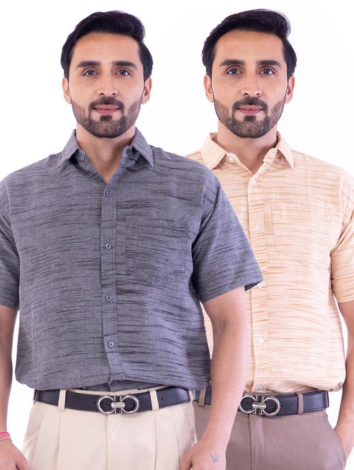 mens solids formal shirt - 18422879 - Very Small Image - 1