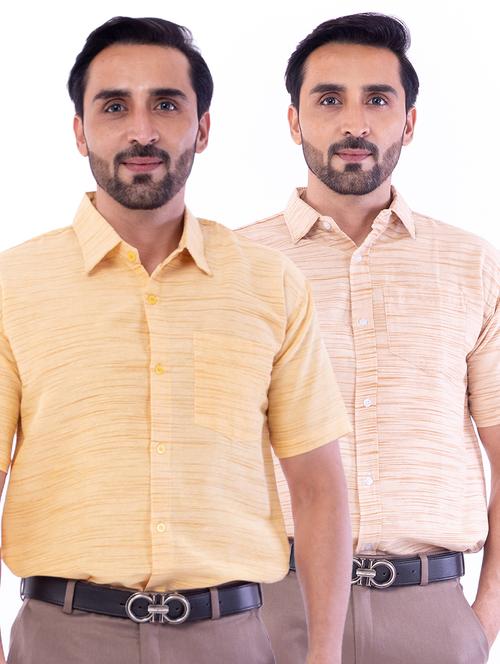 mens self design casual shirt - 18422884 - Very Small Image - 1