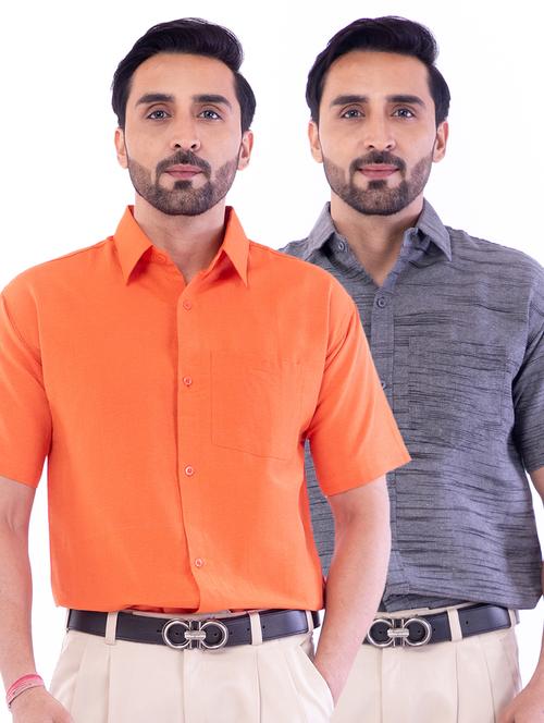 mens solids formal shirt - 18422938 - Very Small Image - 1