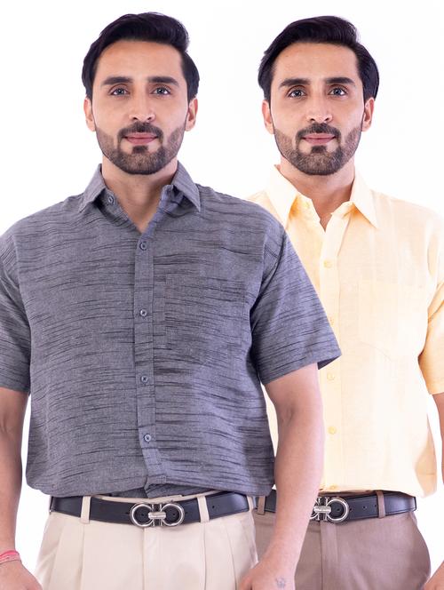 mens solids formal shirt - 18422945 - Very Small Image - 1