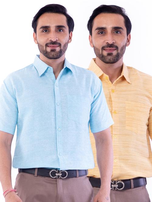 mens solid casual shirt - 18422973 - Very Small Image - 1