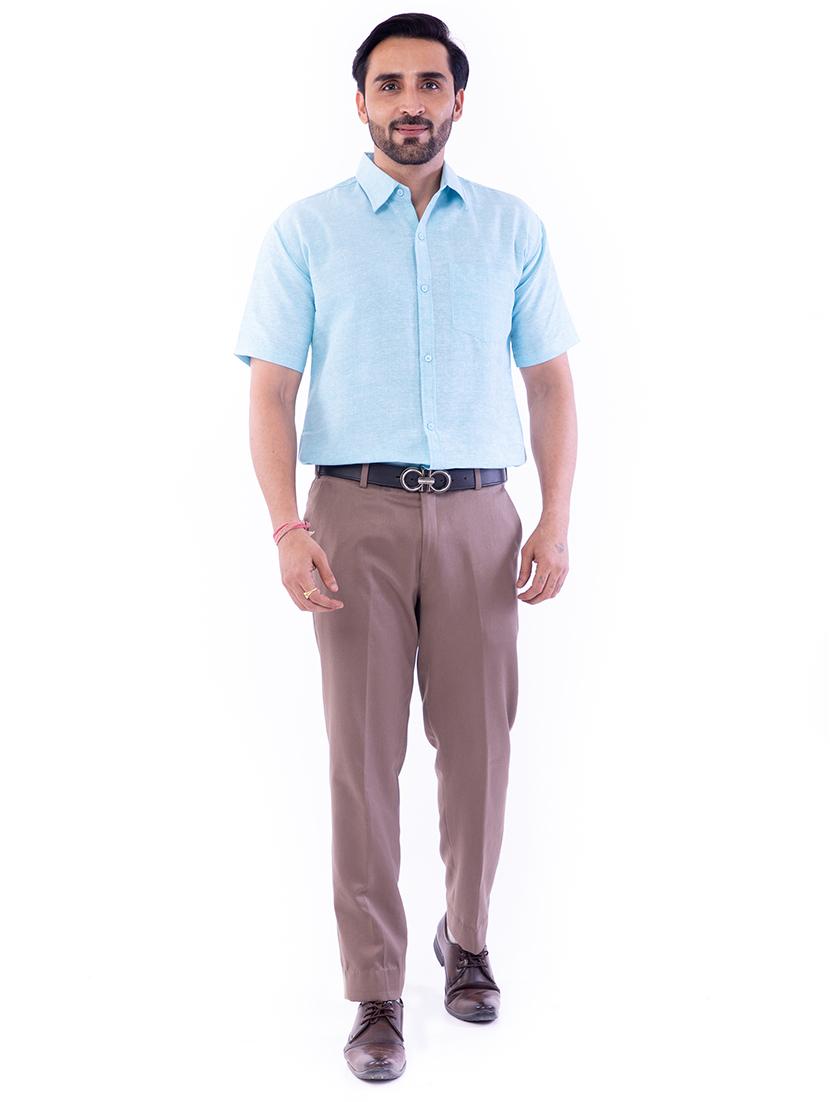 mens solid casual shirt - 18422973 - Zoom Image - 4