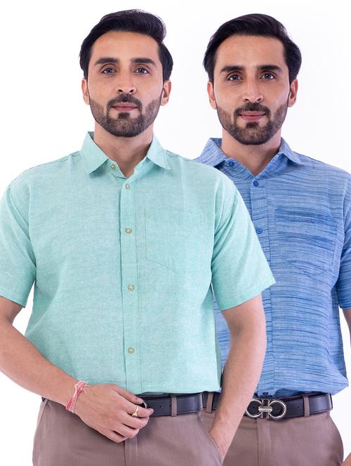 mens solids formal shirt - 18422983 - Very Small Image - 1