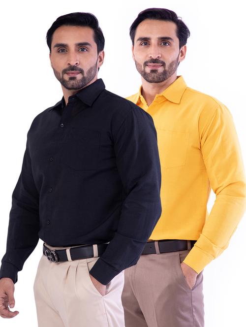 mens solid casual shirt - 18423030 - Very Small Image - 1