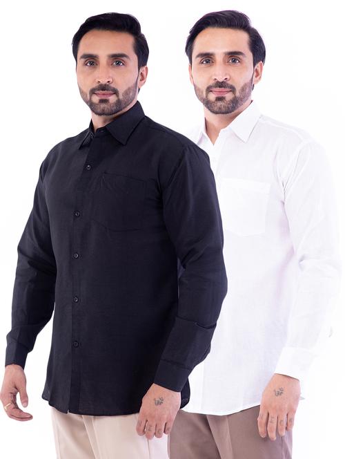 mens solid casual shirt - 18423036 - Very Small Image - 1