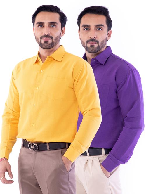 mens solid casual shirt - 18423055 - Very Small Image - 1