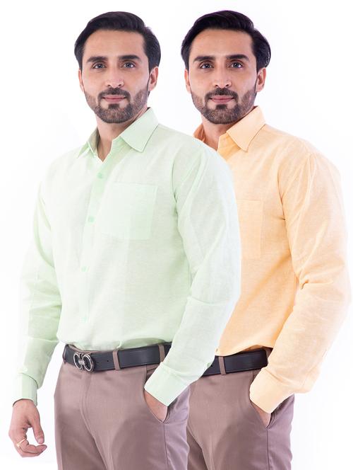 mens self design casual shirt - 18423059 - Very Small Image - 1