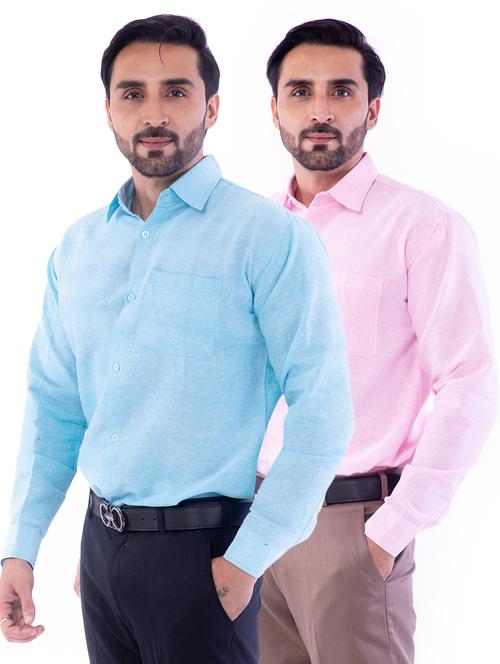 mens solids formal shirt - 18423065 - Very Small Image - 1