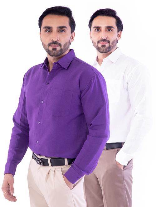 mens solid casual shirt - 18423069 - Very Small Image - 1