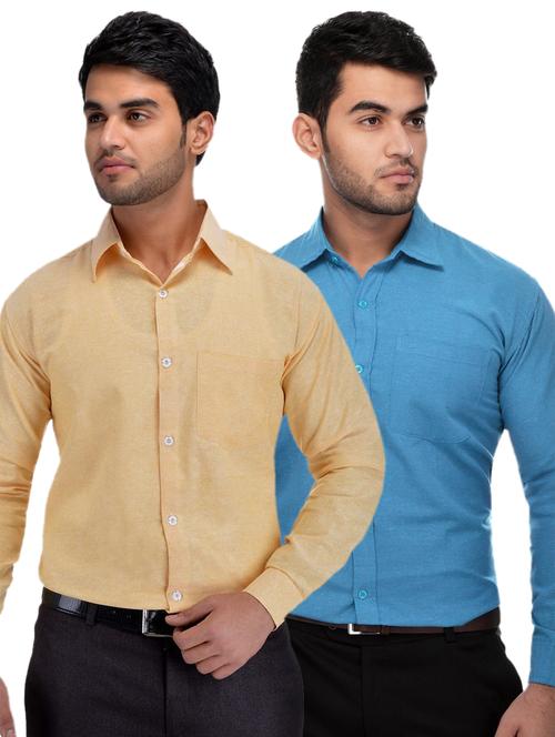 mens solids formal shirt - 18423133 - Very Small Image - 1