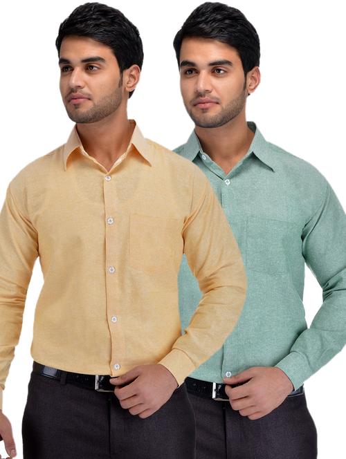 mens solids formal shirt - 18423134 - Very Small Image - 1