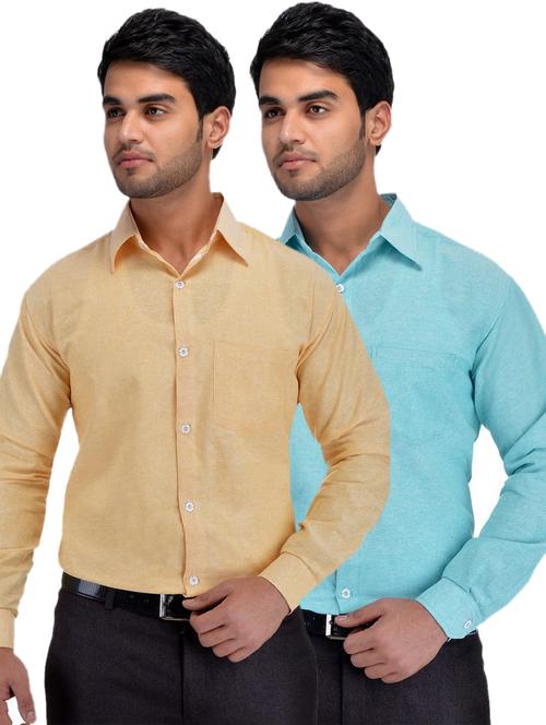 mens solids formal shirt - 18423143 - Very Small Image - 1