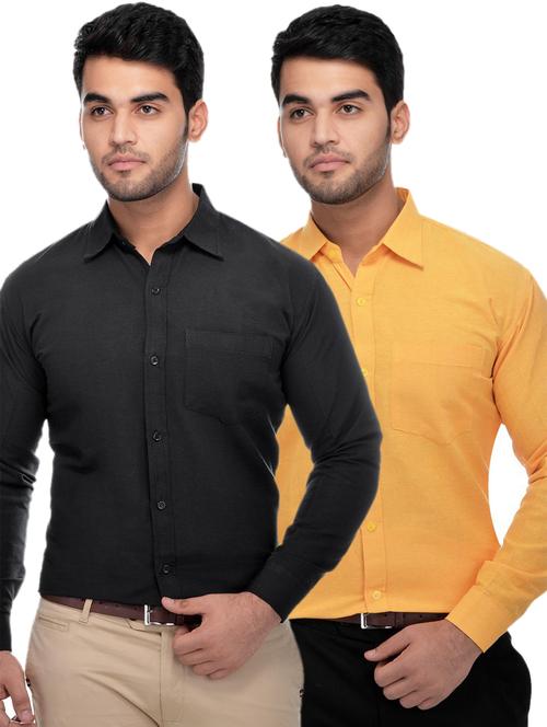 mens solids formal shirt - 18423157 - Very Small Image - 1