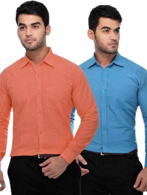 mens solids formal shirt - 18423166 - Very Small Image - 1