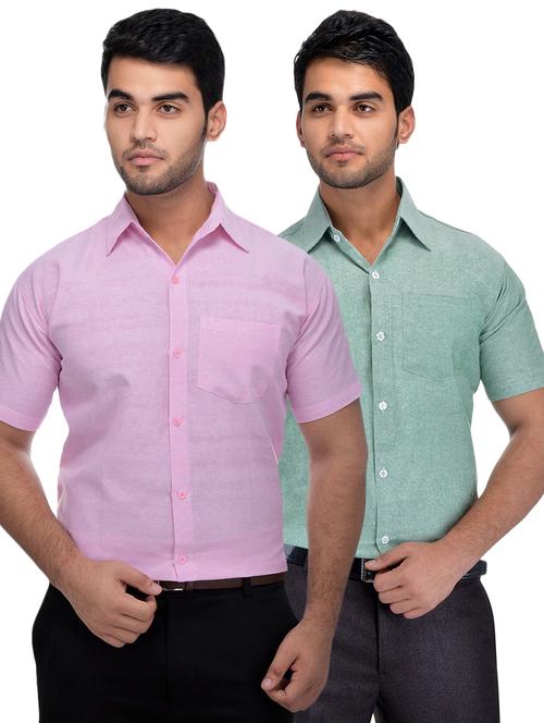 mens solids formal shirt - 18423178 - Very Small Image - 1