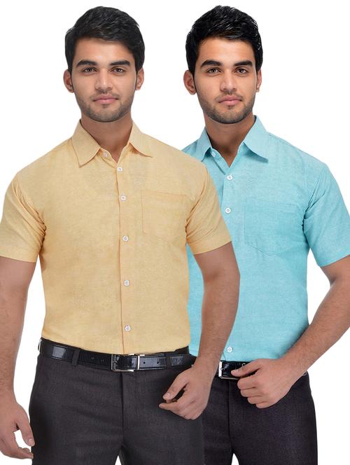 mens solids formal shirt - 18423216 - Very Small Image - 1