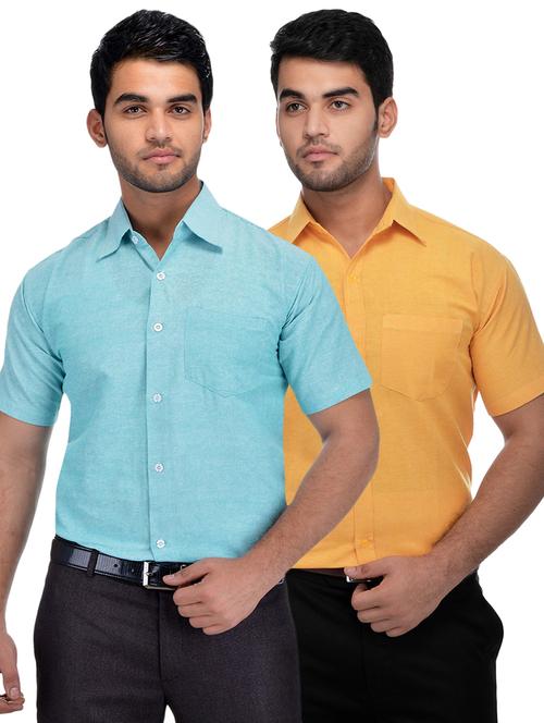 mens solids formal shirt - 18423218 - Very Small Image - 1