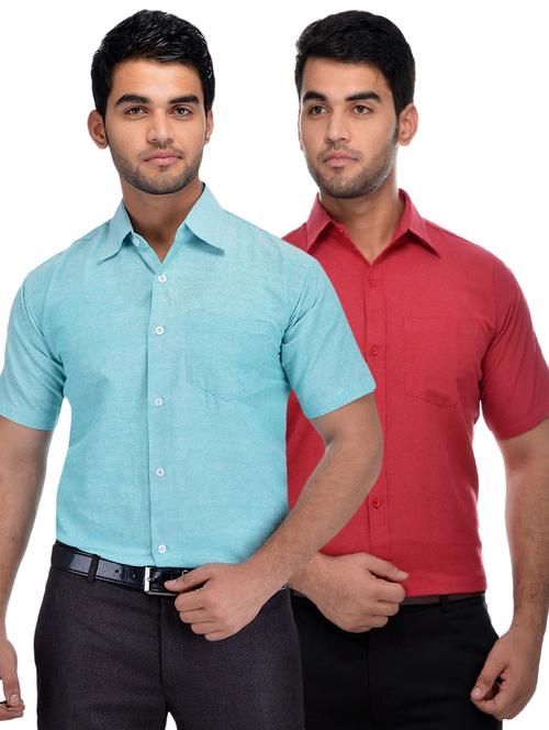 mens solids formal shirt - 18423221 - Very Small Image - 1