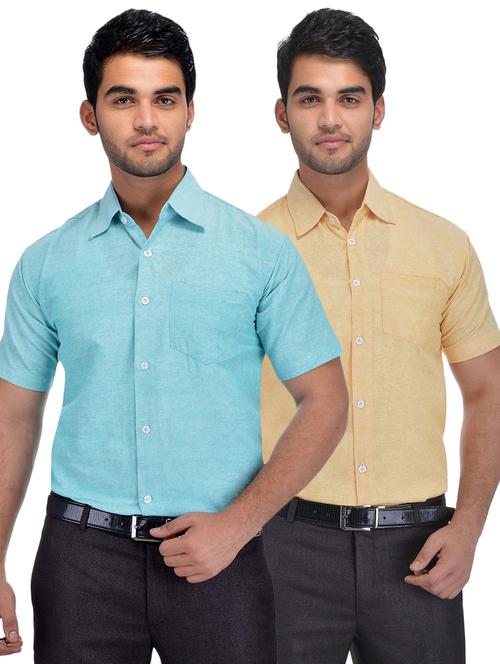 mens solids formal shirt - 18423222 - Very Small Image - 1