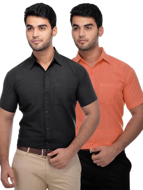 mens solids formal shirt - 18423225 - Very Small Image - 1