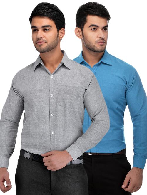 mens solids formal shirt - 18423242 - Very Small Image - 1